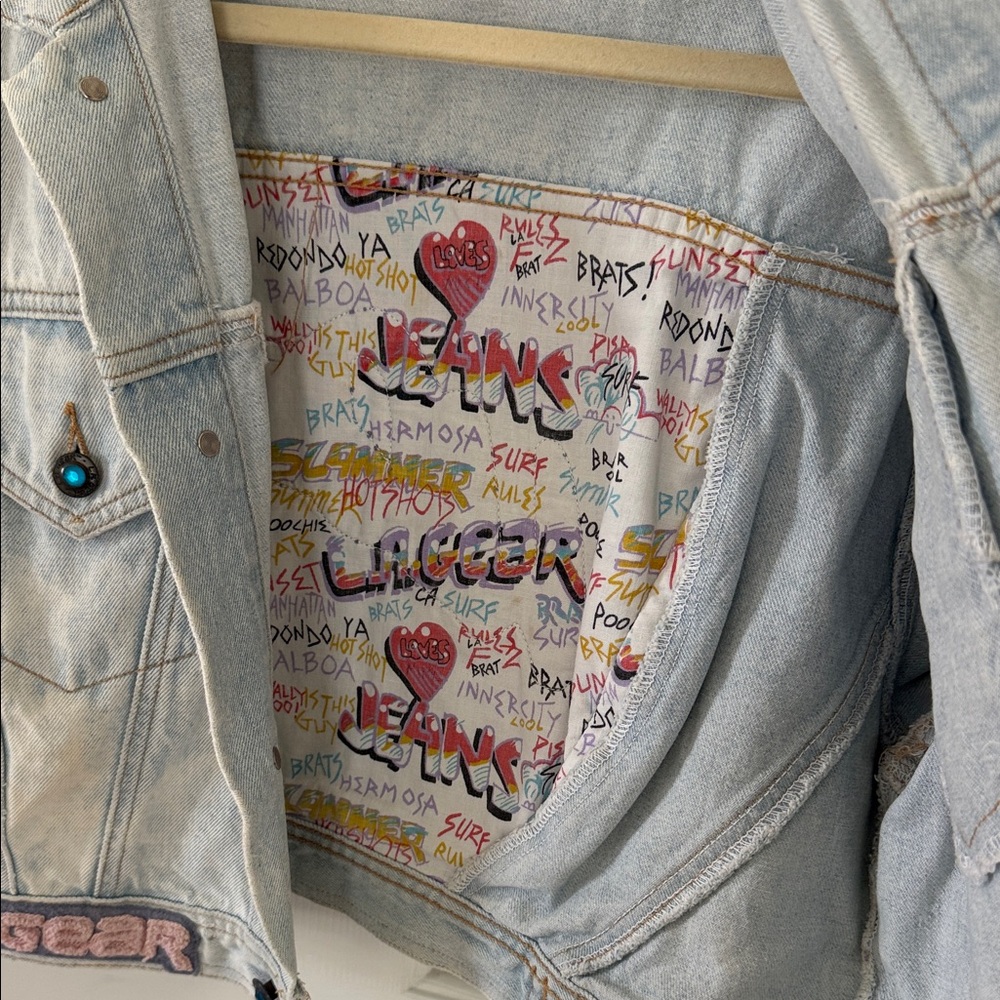 Vintage LA Gear Light Wash Denim Jacket - Picture 2 of 5